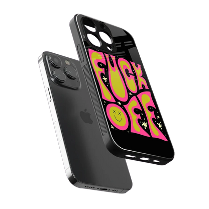 Buzz Off sleek iphone 15 pro cover with tempered glass back and TPU edges