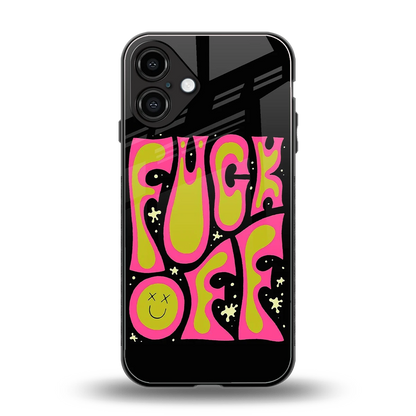 Buzz Off back phone cover | glass case for iphone 16 plus