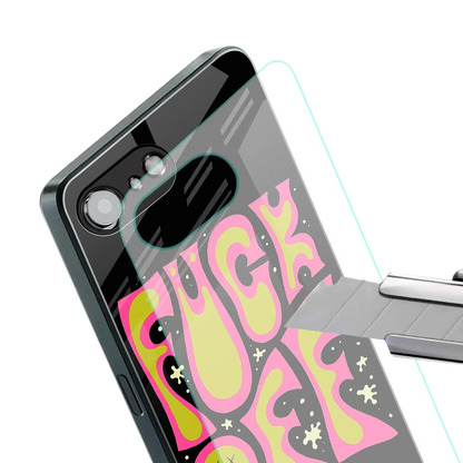 Buzz Off stylish phone case for iphone 16e | glossy glass and slim fit