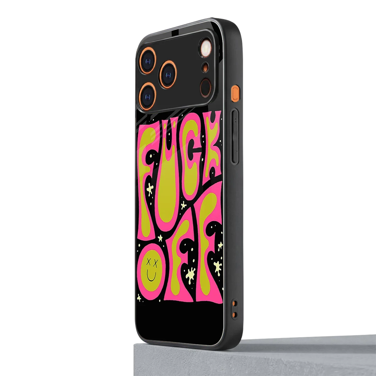 Buzz Off iphone 17 pro mobile cover | shockproof glass phone case