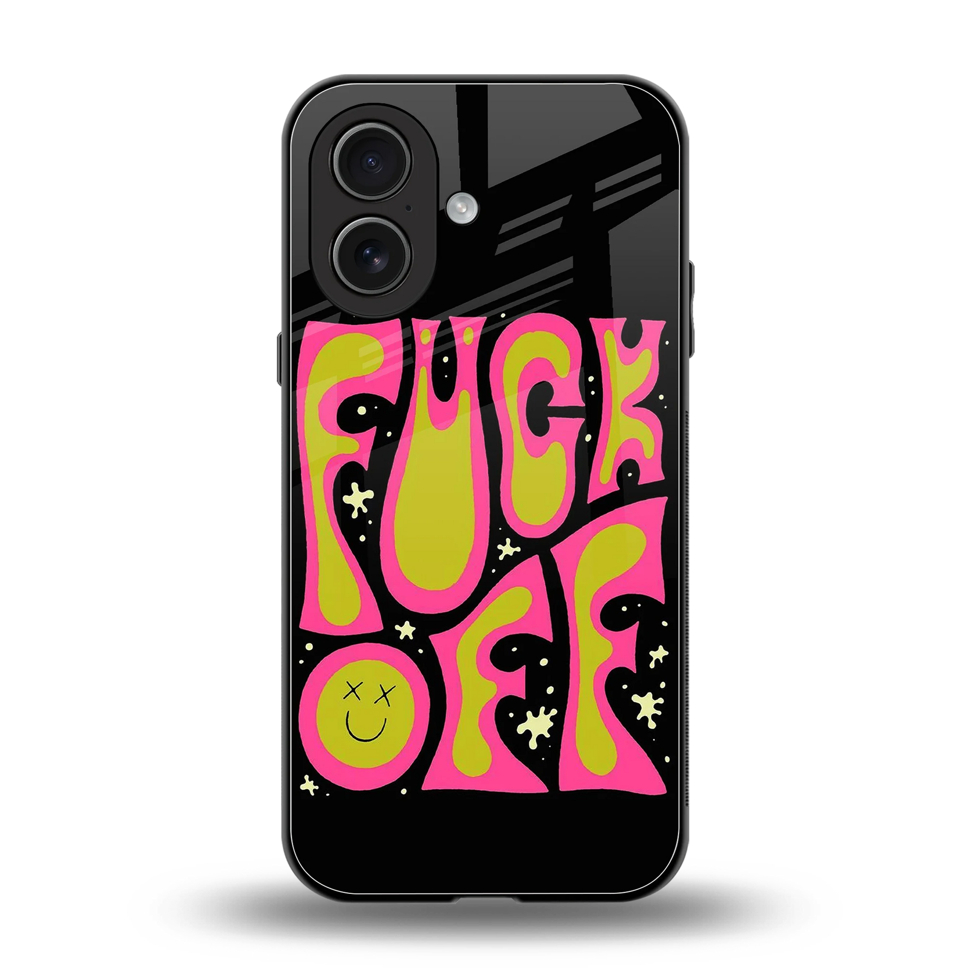 Buzz Off back phone cover | glass case for iphone 17