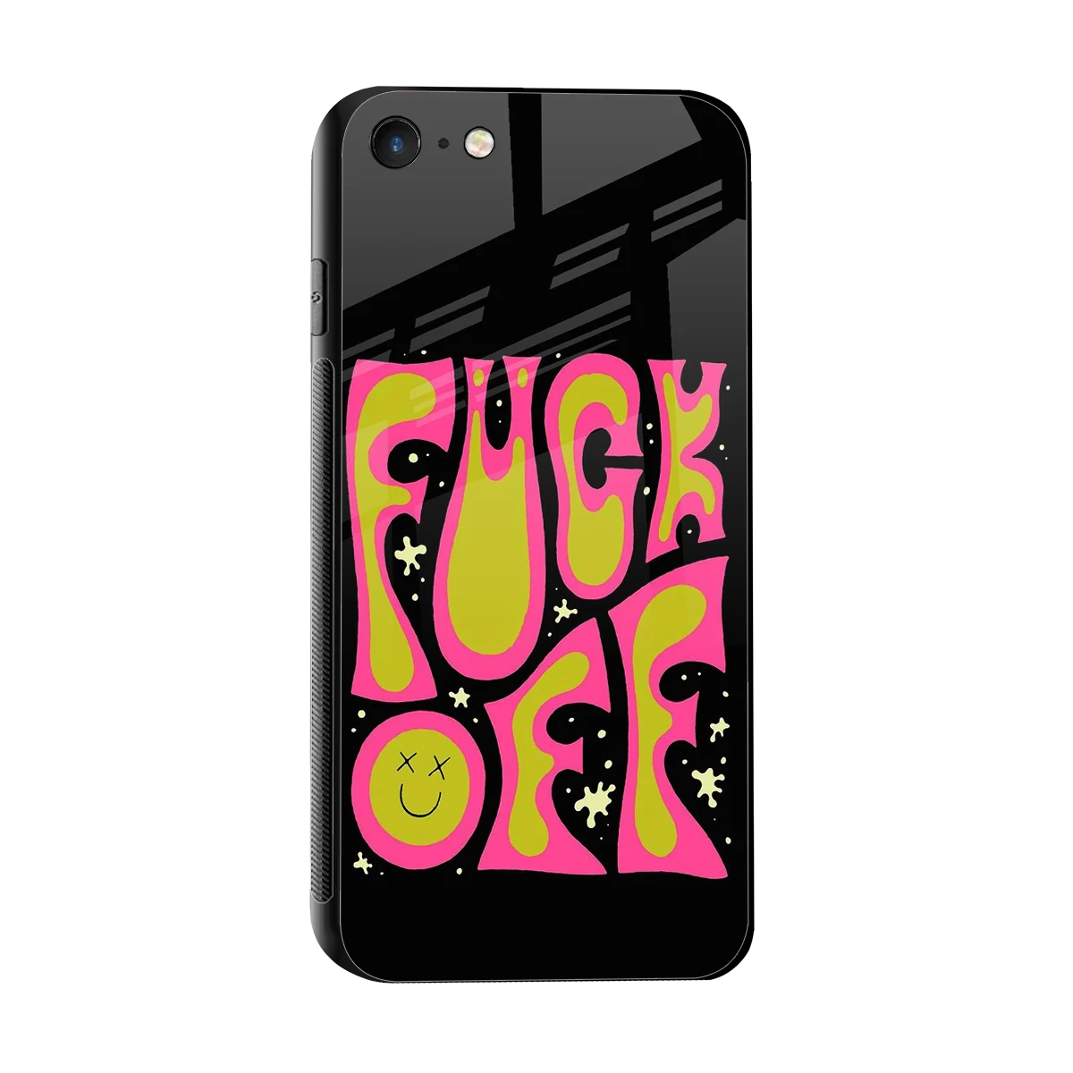 Buzz Off sleek iphone 7 cover with tempered glass back and TPU edges