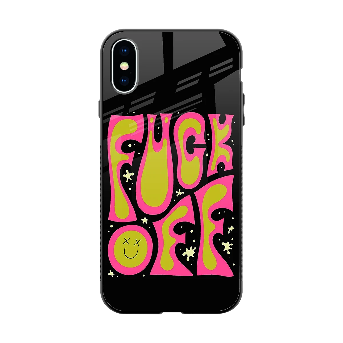 Buzz Off back phone cover | glass case for iphone xs