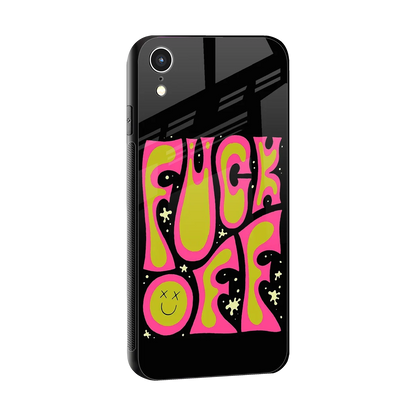 Buzz Off sleek iphone xr cover with tempered glass back and TPU edges