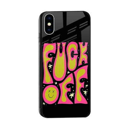 Buzz Off sleek iphone xs cover with tempered glass back and TPU edges