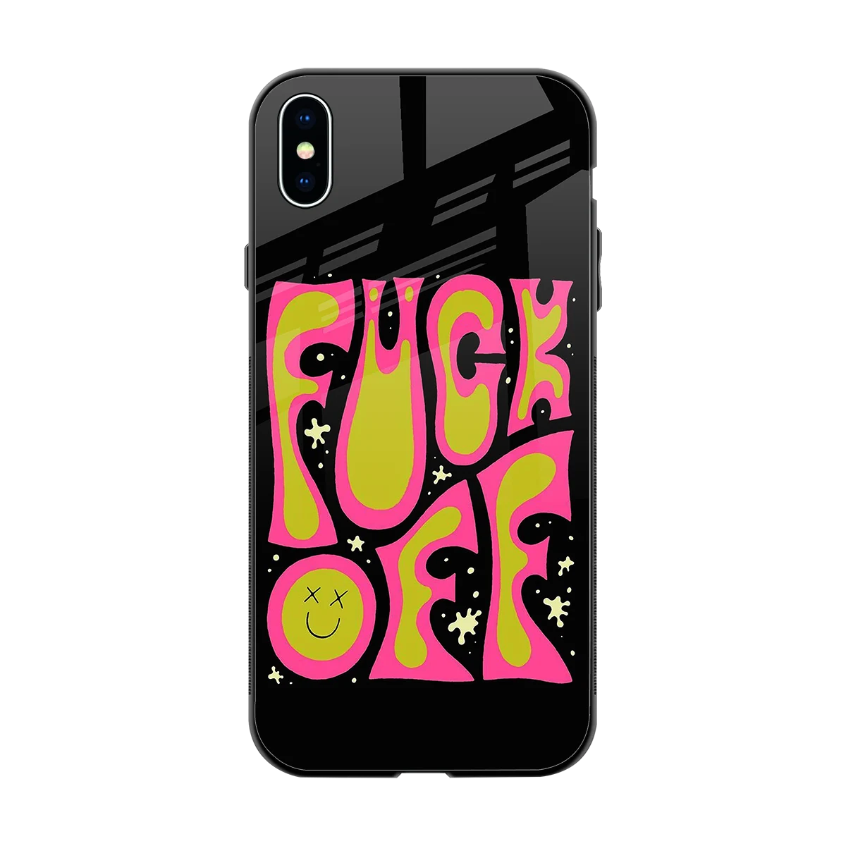 Buzz Off back phone cover | glass case for iphone xs max