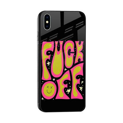 Buzz Off sleek iphone xs max cover with tempered glass back and TPU edges
