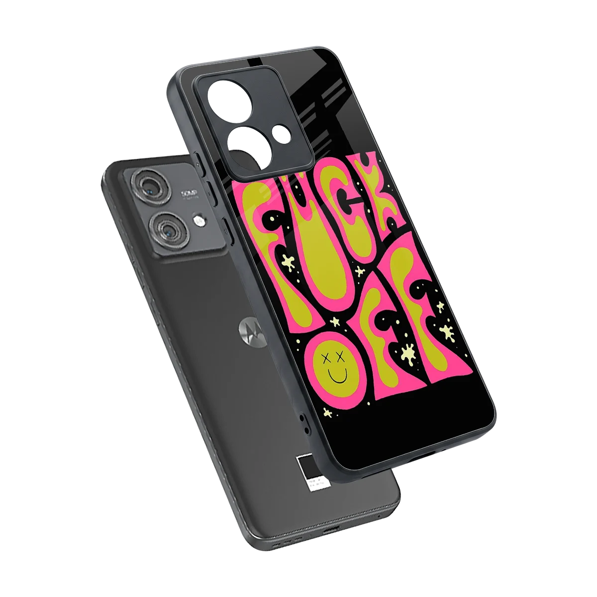 Buzz Off sleek motorola edge 40 neo 5g cover with tempered glass back and TPU edges