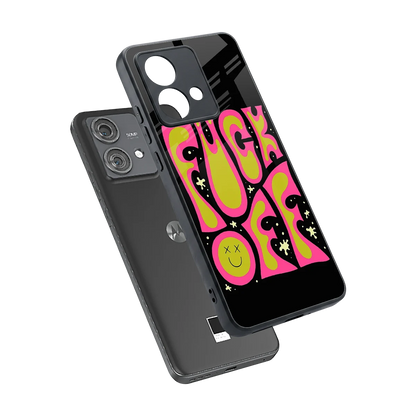 Buzz Off sleek motorola edge 40 neo 5g cover with tempered glass back and TPU edges