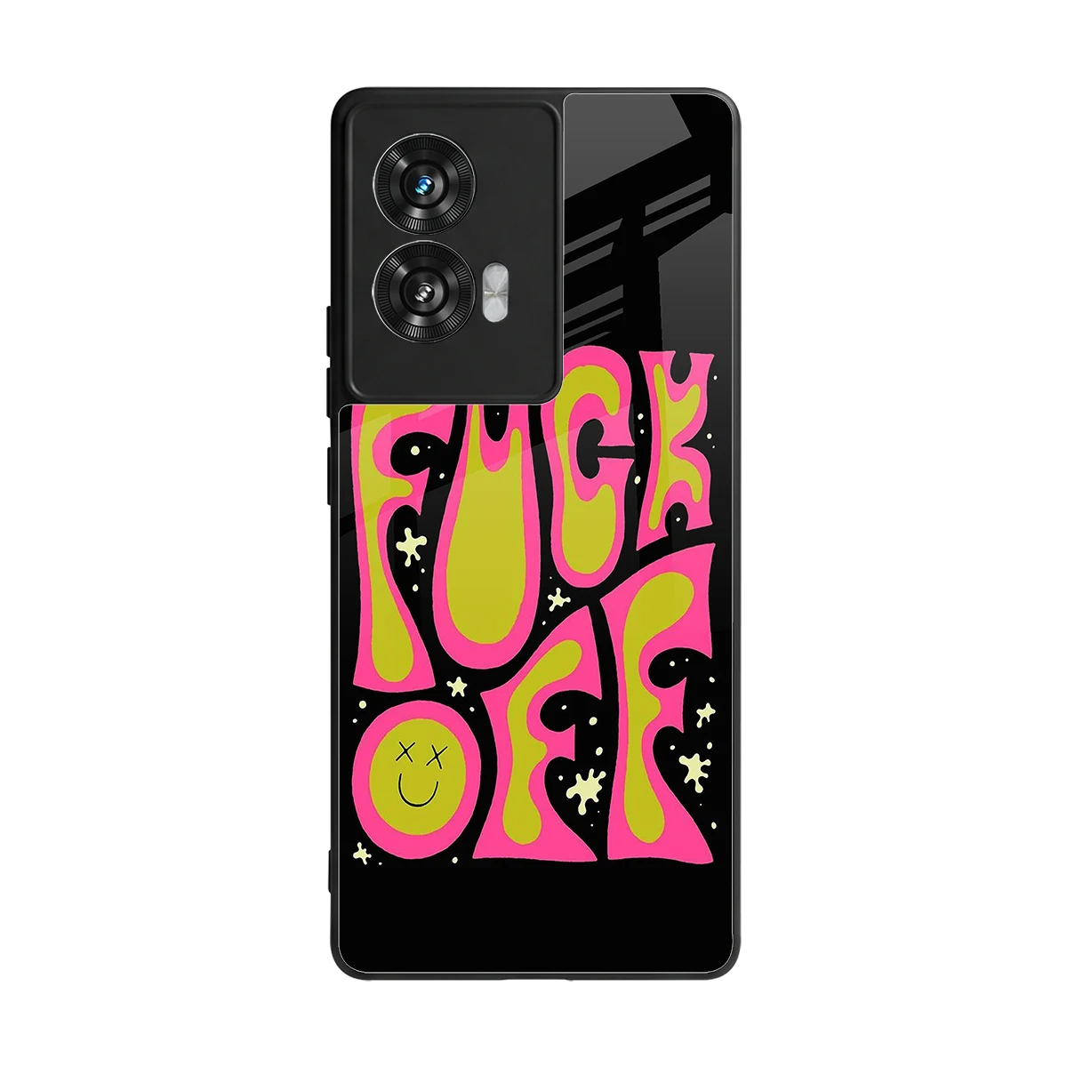 Buzz Off back phone cover | glass case for motorola edge 50 fusion