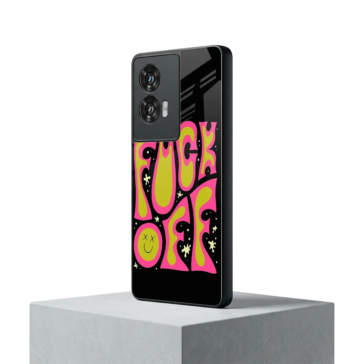 Buzz Off motorola edge 50 fusion mobile cover | shockproof glass phone case