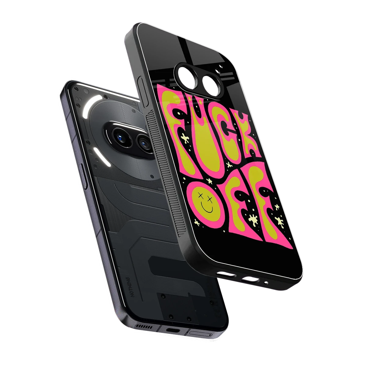 Buzz Off sleek nothing phone 2a cover with tempered glass back and TPU edges