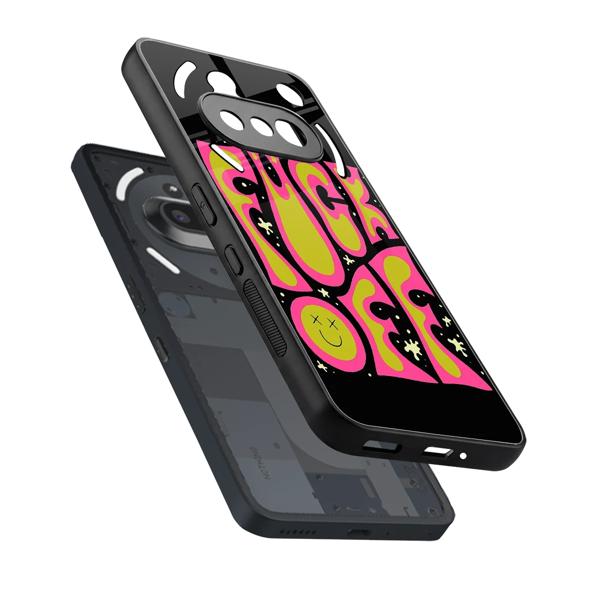 Buzz Off sleek nothing phone 3a cover with tempered glass back and TPU edges