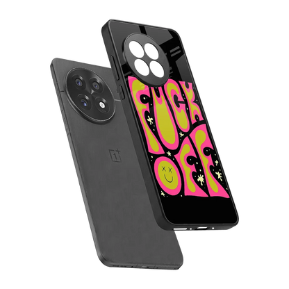 Buzz Off sleek oneplus 13r cover with tempered glass back and TPU edges