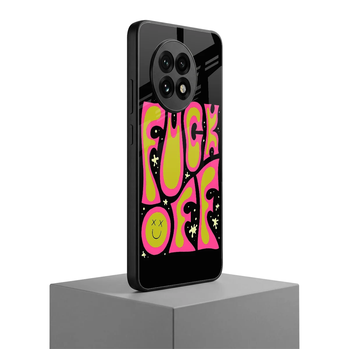 Buzz Off oneplus 13r mobile cover | shockproof glass phone case
