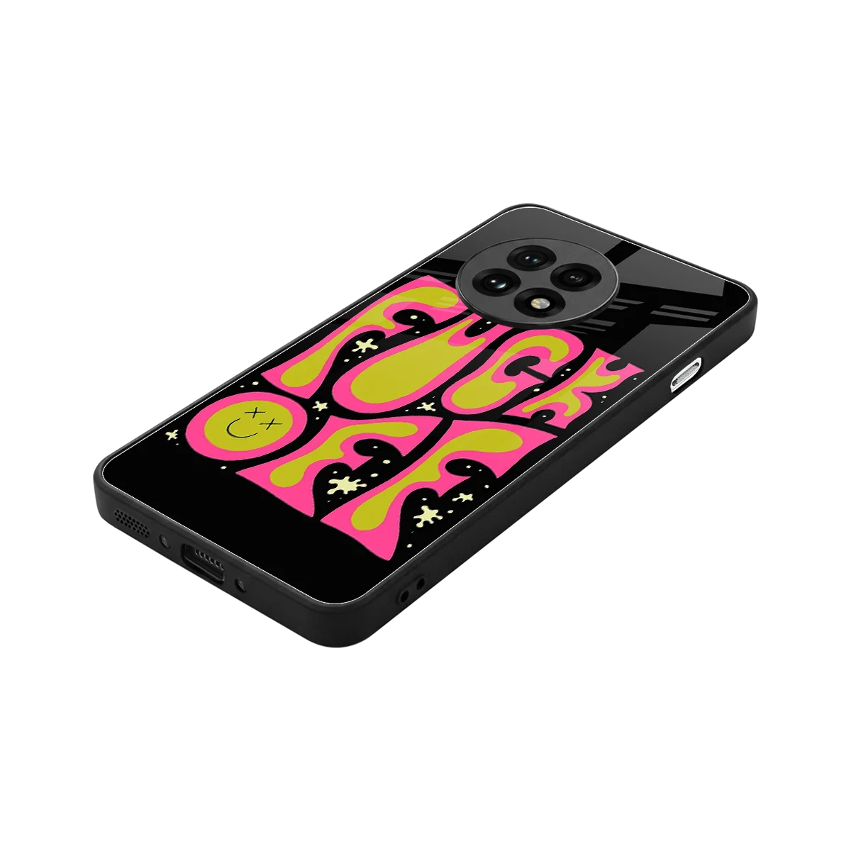 Buzz Off stylish phone case for oneplus 13r | glossy glass and slim fit