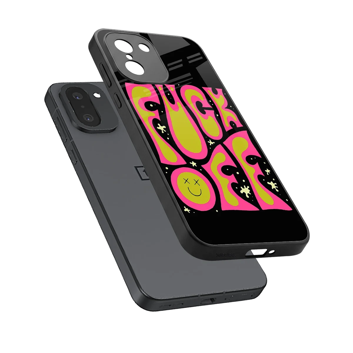 Buzz Off sleek oneplus 15r cover with tempered glass back and TPU edges
