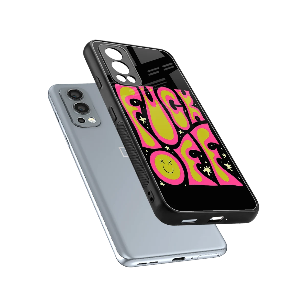 Buzz Off sleek oneplus nord 2 cover with tempered glass back and TPU edges