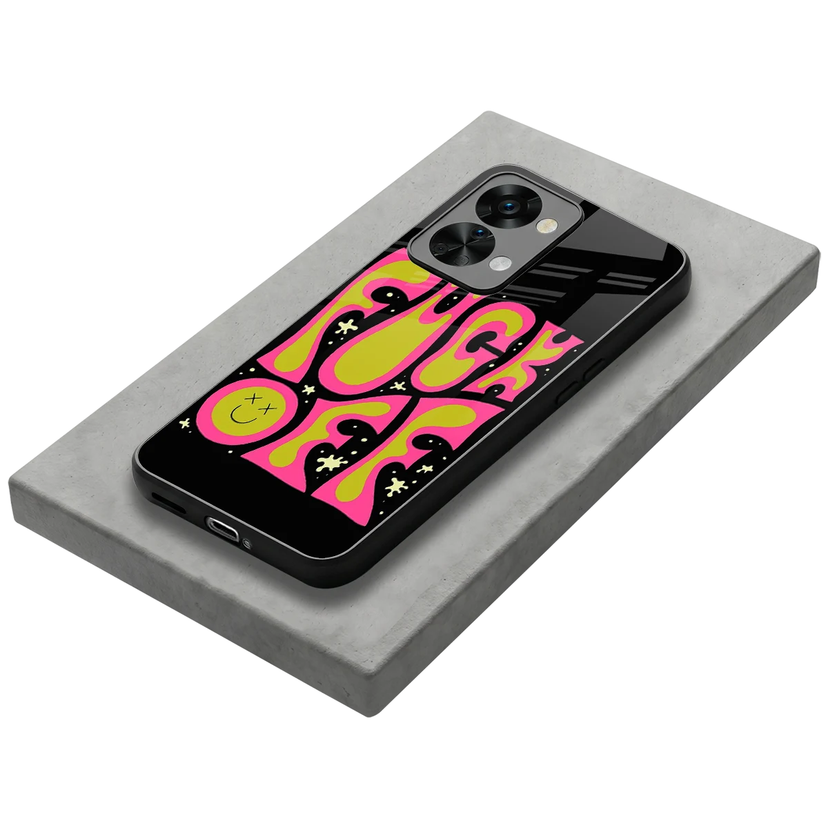 Buzz Off stylish phone case for oneplus nord 2t | glossy glass and slim fit