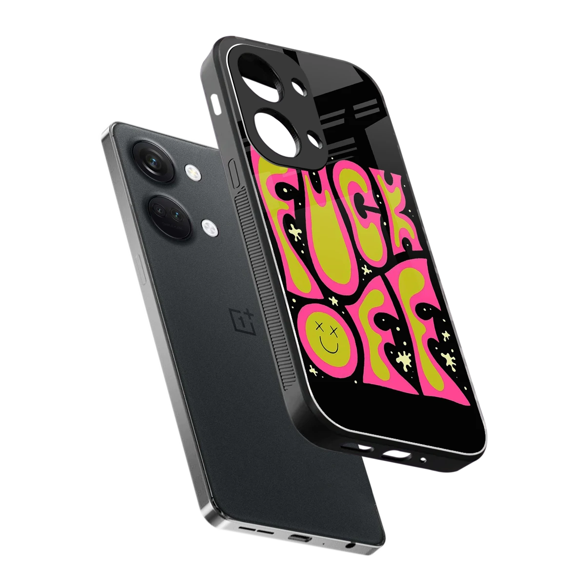 Buzz Off sleek oneplus nord 3 cover with tempered glass back and TPU edges