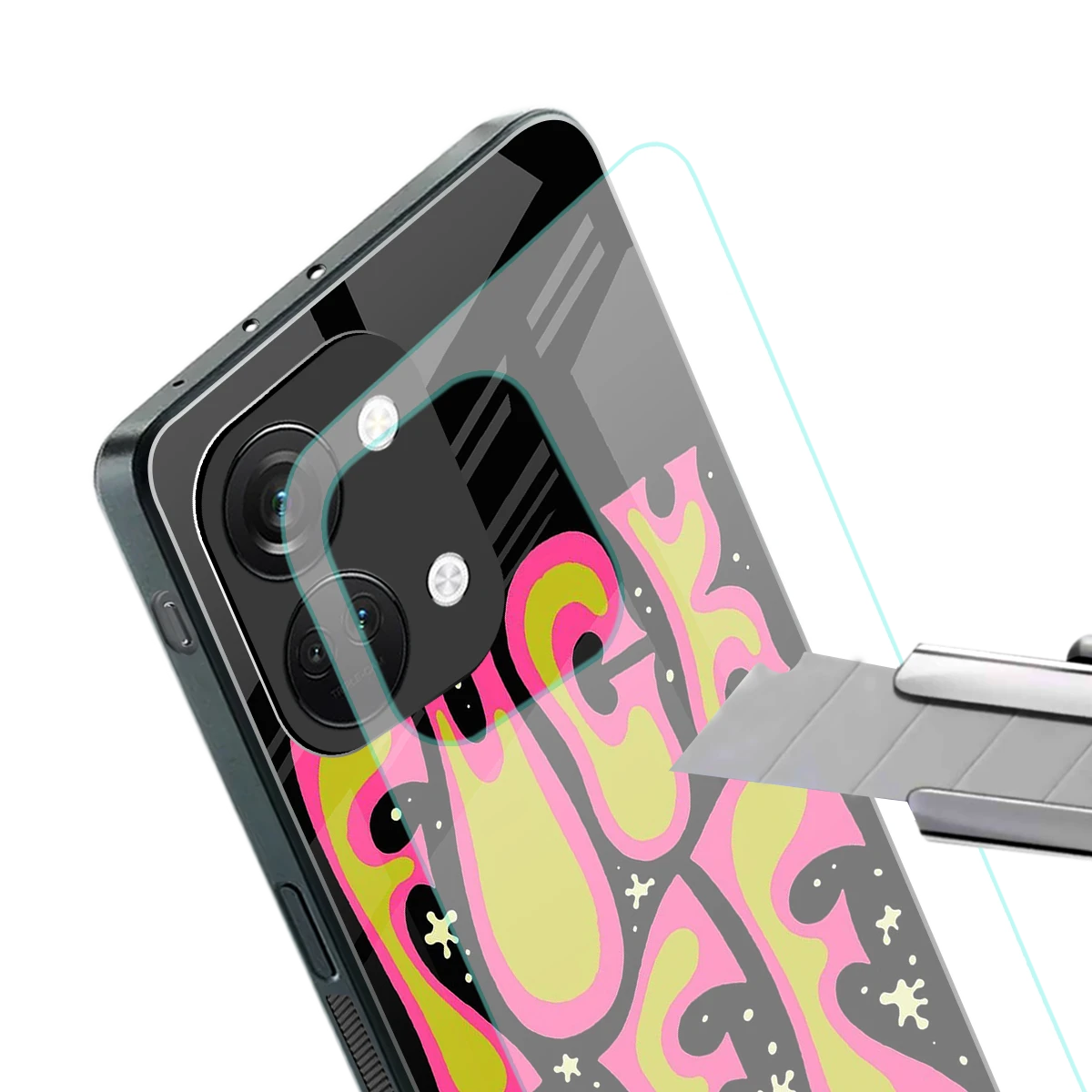 Buzz Off stylish phone case for oneplus nord 3 | glossy glass and slim fit
