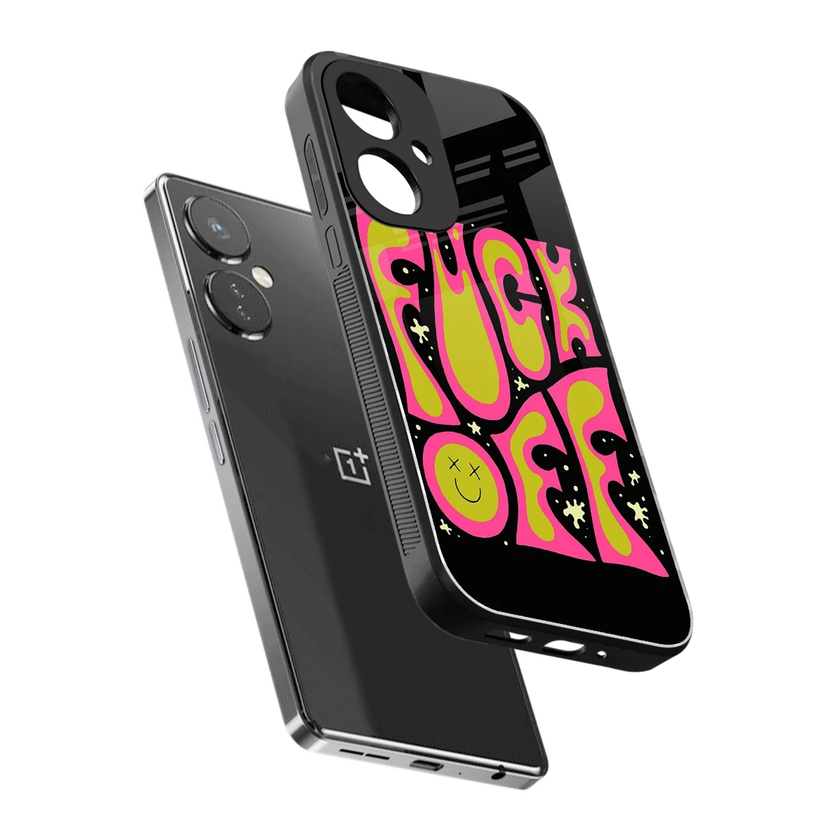 Buzz Off sleek oneplus nord ce 3 cover with tempered glass back and TPU edges