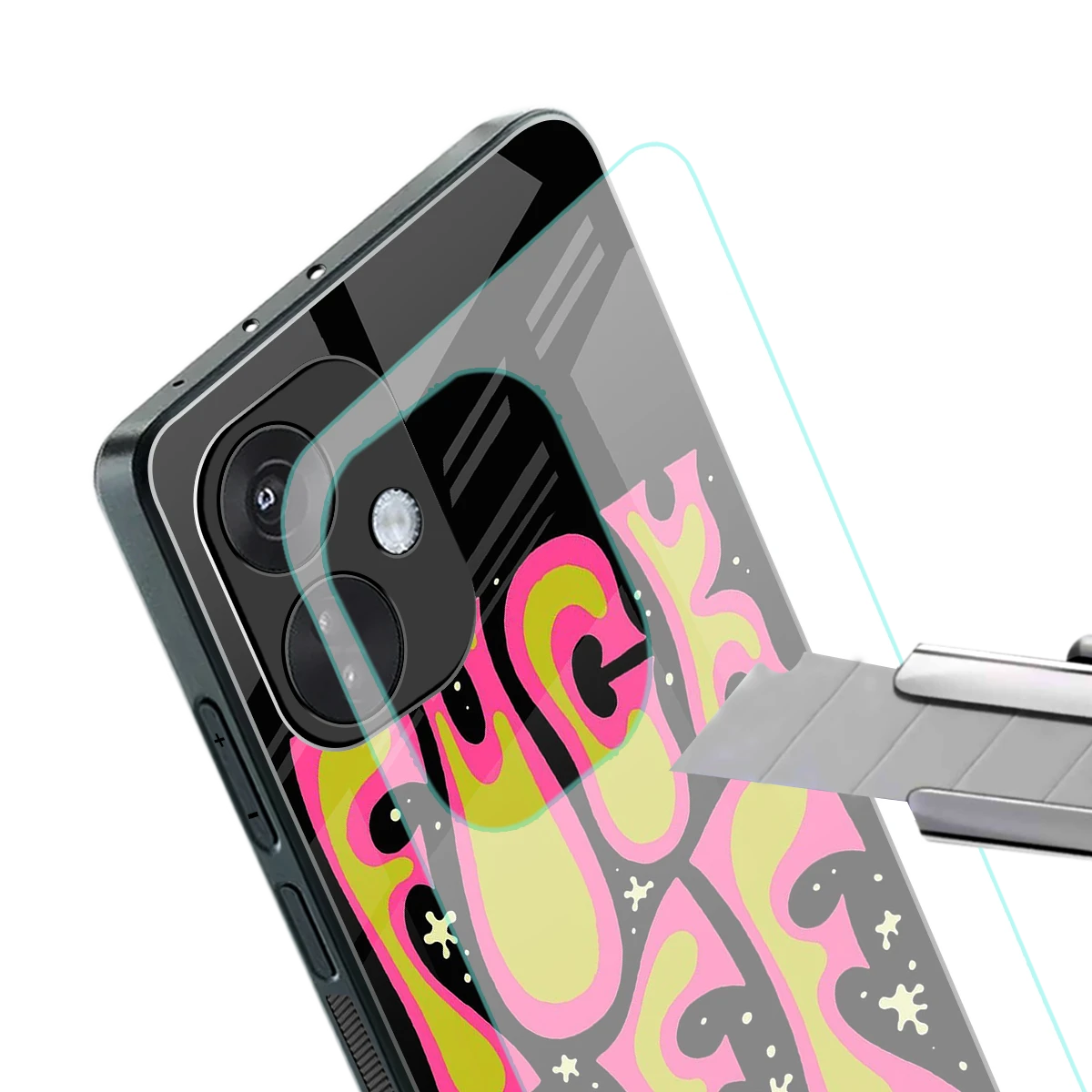 Buzz Off stylish phone case for oneplus nord ce 3 | glossy glass and slim fit