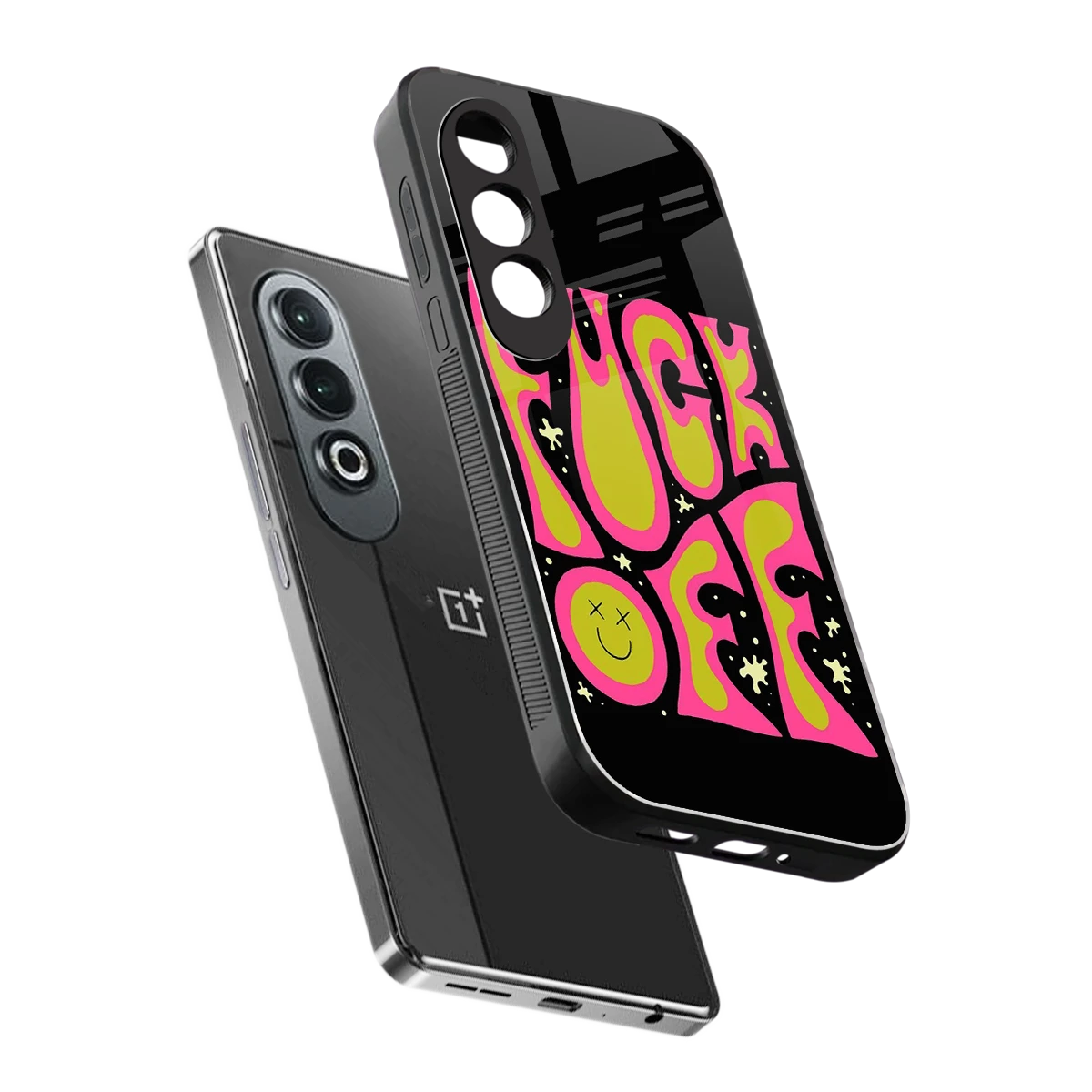 Buzz Off sleek oneplus nord ce 4 cover with tempered glass back and TPU edges