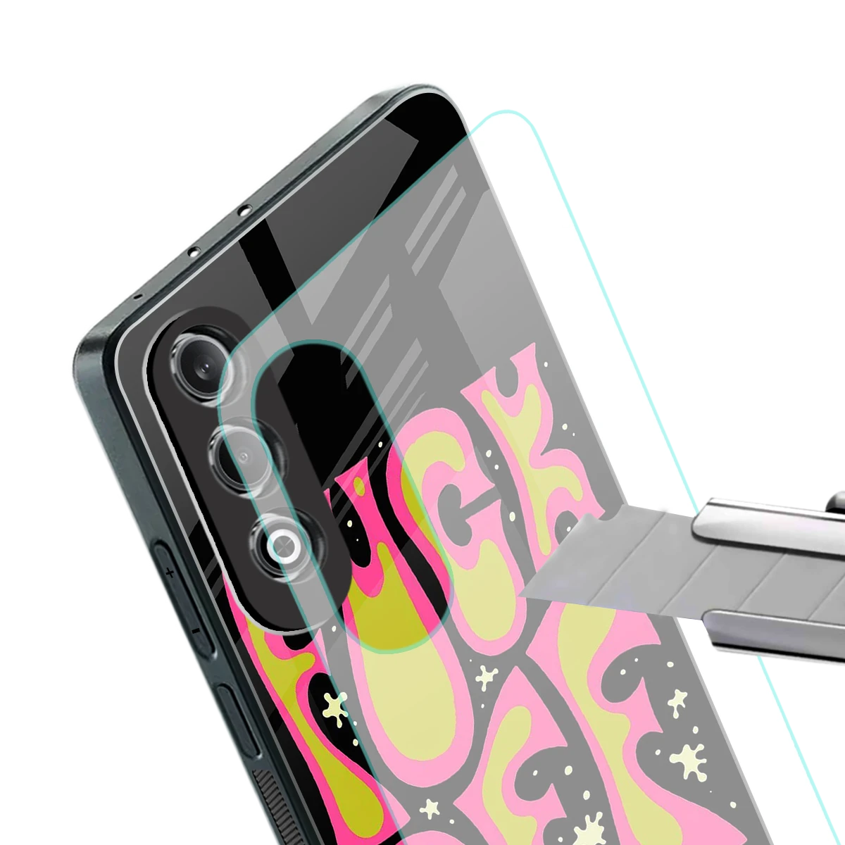 Buzz Off stylish phone case for oneplus nord ce 4 | glossy glass and slim fit