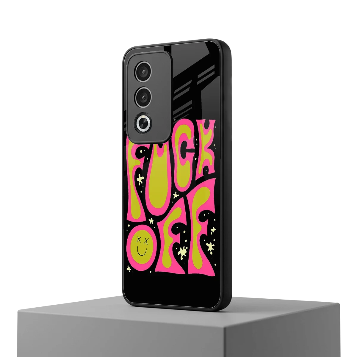 Buzz Off oppo a3 pro mobile cover | shockproof glass phone case