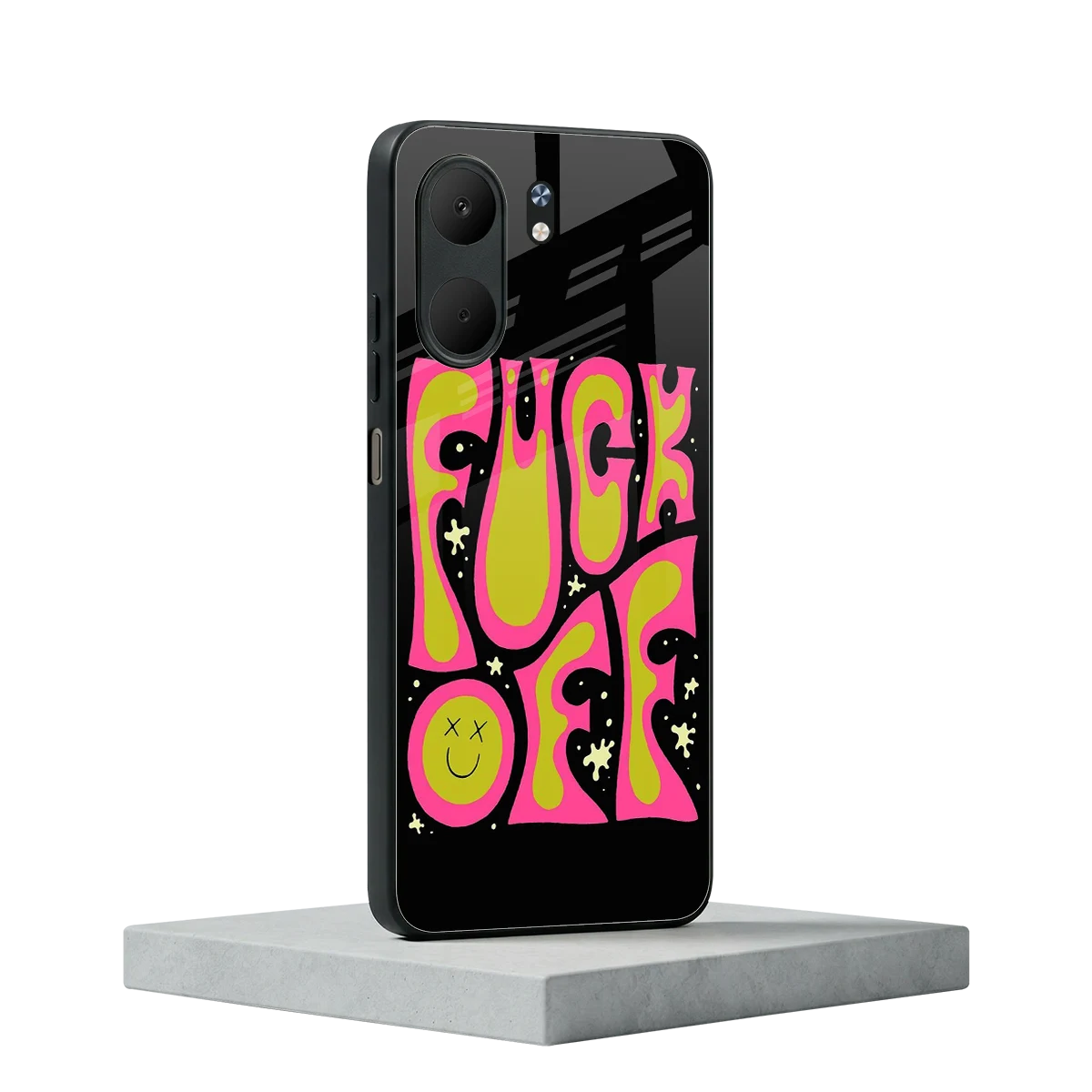 Buzz Off oppo a5x 5g mobile cover | shockproof glass phone case