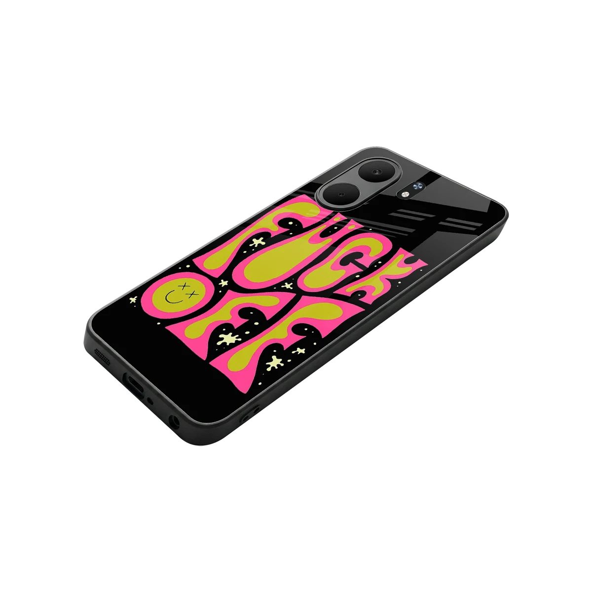 Buzz Off stylish phone case for oppo a5x 5g | glossy glass and slim fit