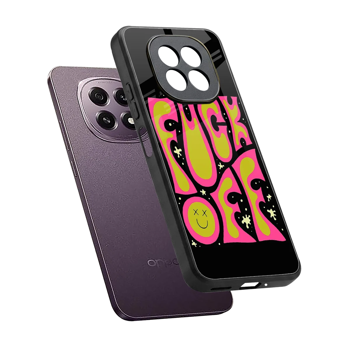 Buzz Off sleek oppo f29 5g cover with tempered glass back and TPU edges