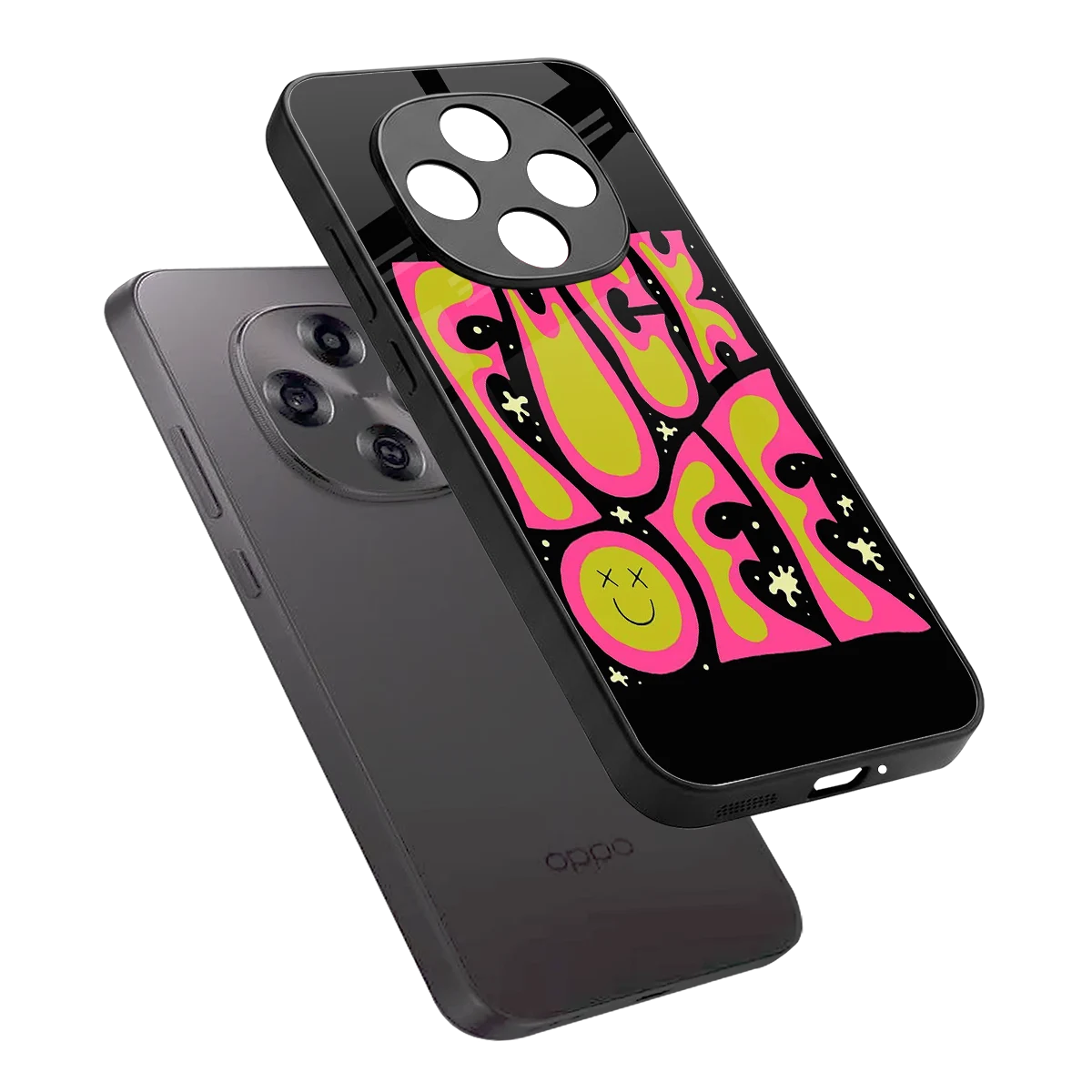 Buzz Off sleek oppo f31 pro 5g cover with tempered glass back and TPU edges