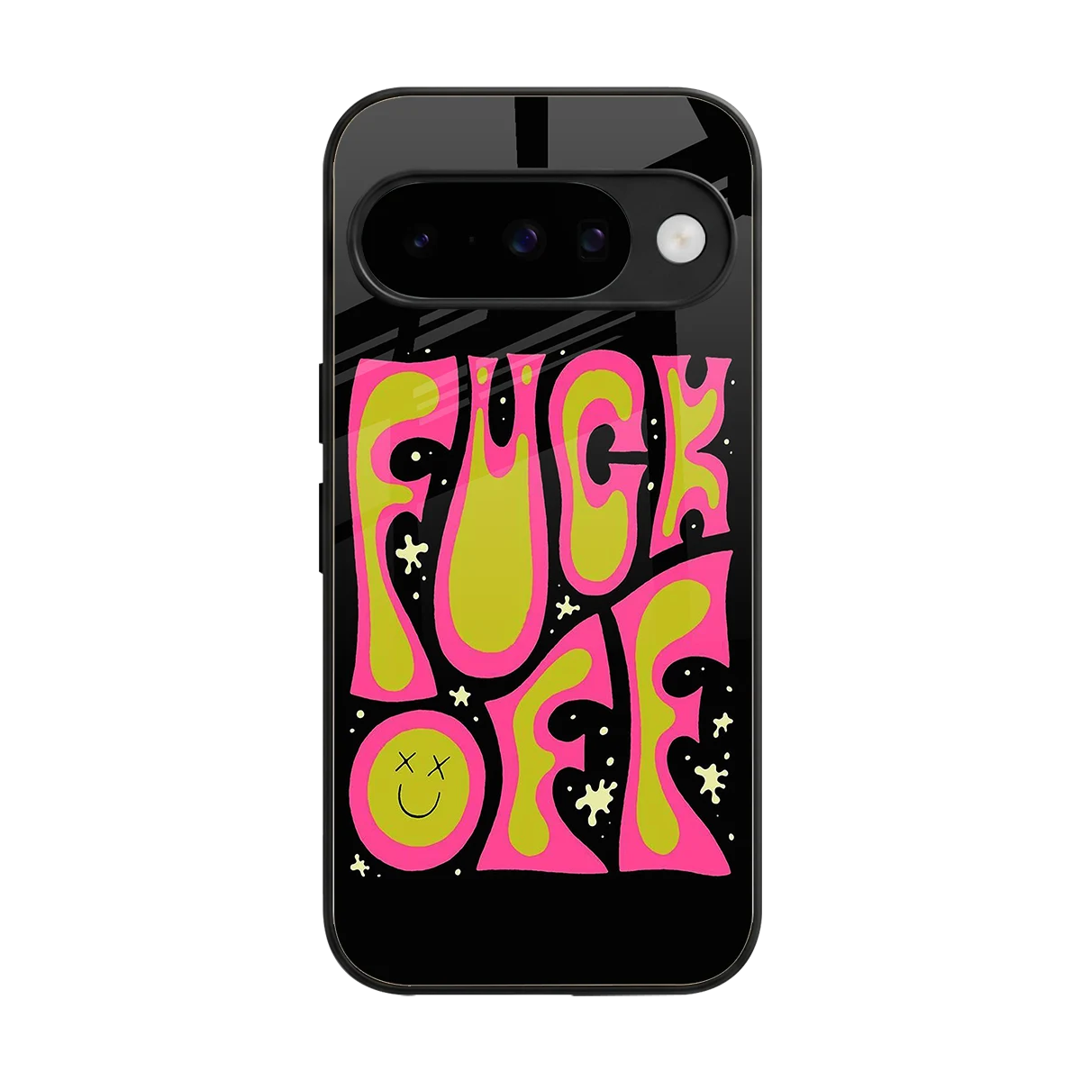 Buzz Off back phone cover | glass case for google pixel 10