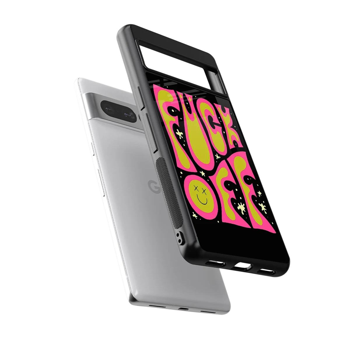 Buzz Off sleek google pixel 7 pro cover with tempered glass back and TPU edges