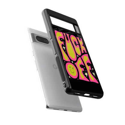 Buzz Off sleek google pixel 7 pro cover with tempered glass back and TPU edges