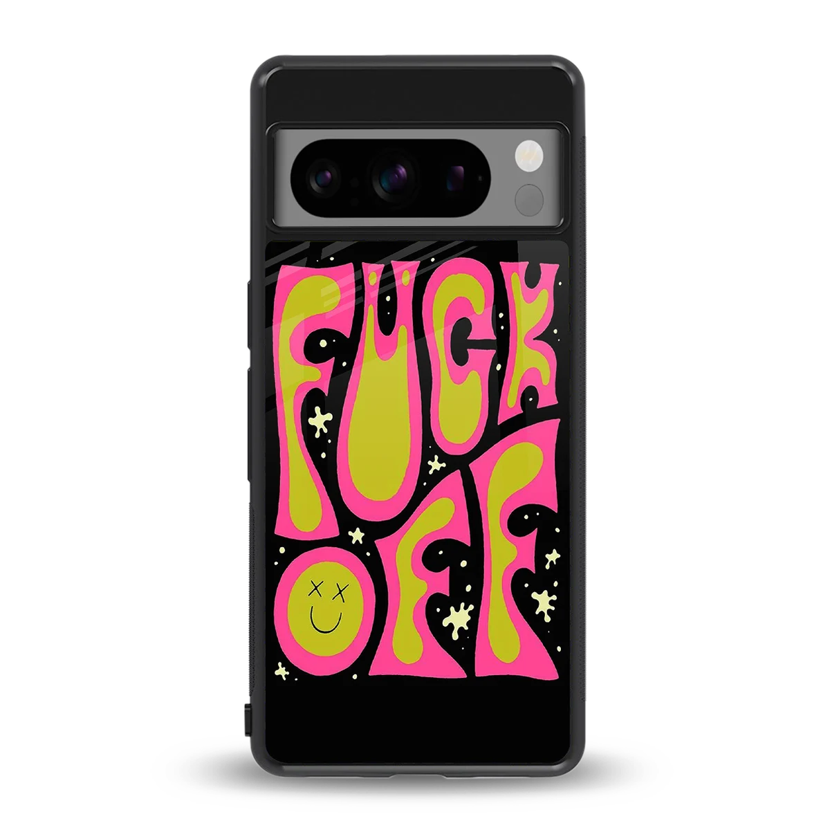 Buzz Off back phone cover | glass case for google pixel 8 pro