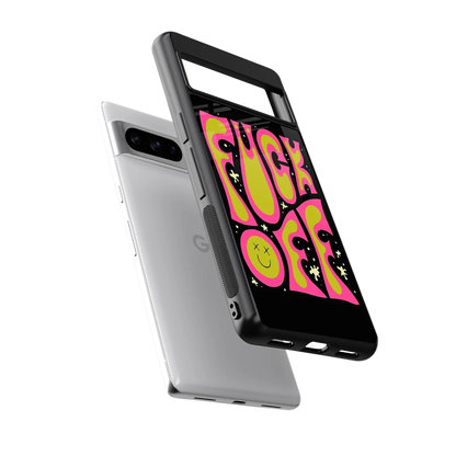 Buzz Off sleek google pixel 8 pro cover with tempered glass back and TPU edges