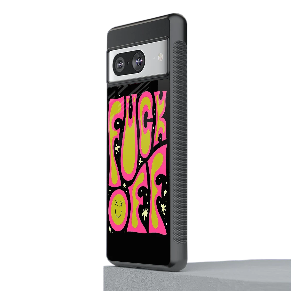 Buzz Off stylish phone case for google pixel 8 | glossy glass and slim fit