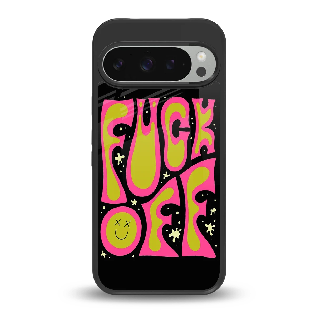 Buzz Off back phone cover | glass case for google pixel 9 pro xl