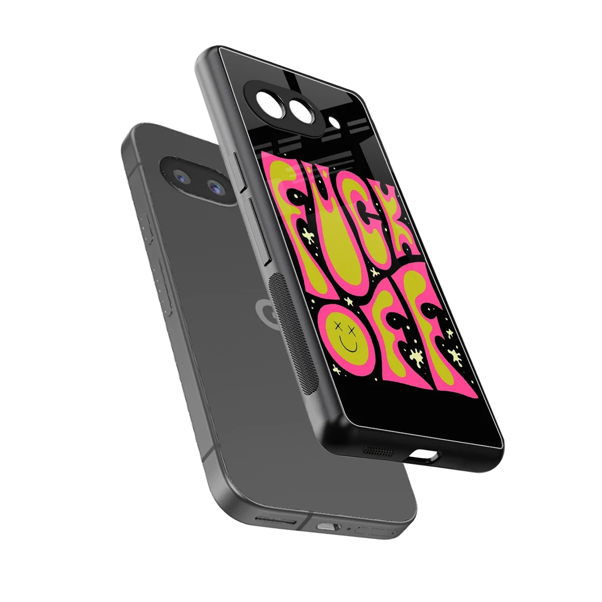 Buzz Off sleek google pixel 10a cover with tempered glass back and TPU edges