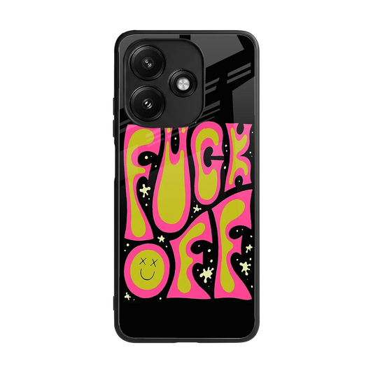 Buzz Off back phone cover | glass case for redmi 12 5g