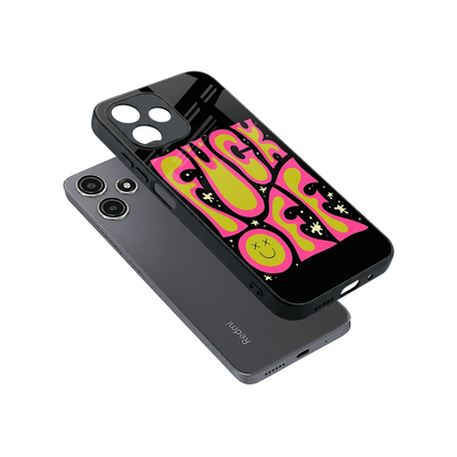 Buzz Off sleek redmi 12 5g cover with tempered glass back and TPU edges