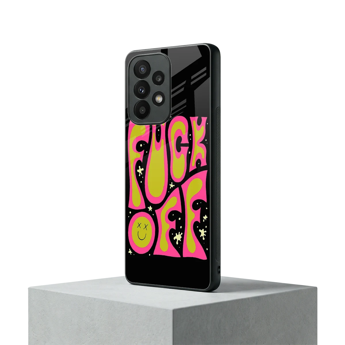 Buzz Off samsung galaxy a23 mobile cover | shockproof glass phone case