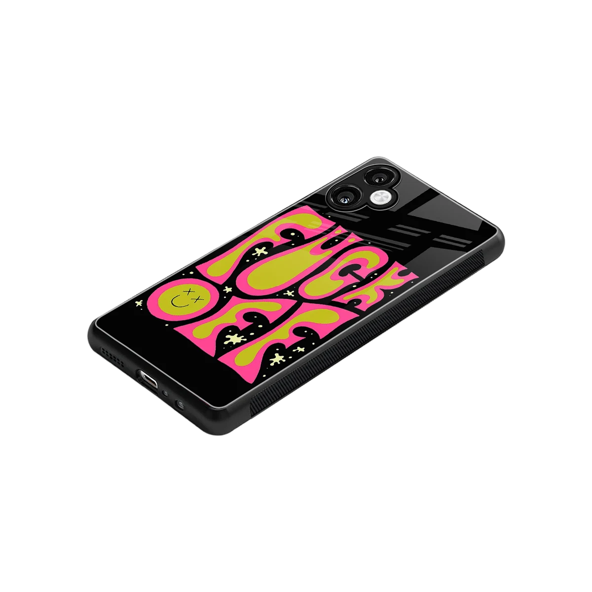 Buzz Off stylish phone case for samsung galaxy a06 5g | glossy glass and slim fit