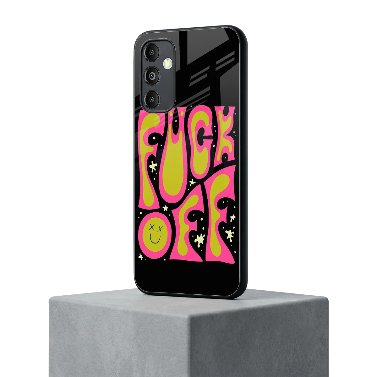 Buzz Off samsung galaxy m14 5g mobile cover | shockproof glass phone case