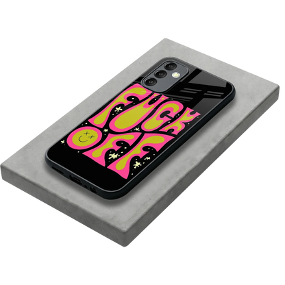 Buzz Off stylish phone case for samsung galaxy m14 5g | glossy glass and slim fit