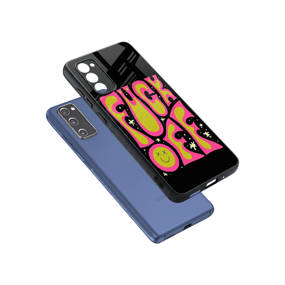Buzz Off sleek samsung galaxy s20 fe cover with tempered glass back and TPU edges