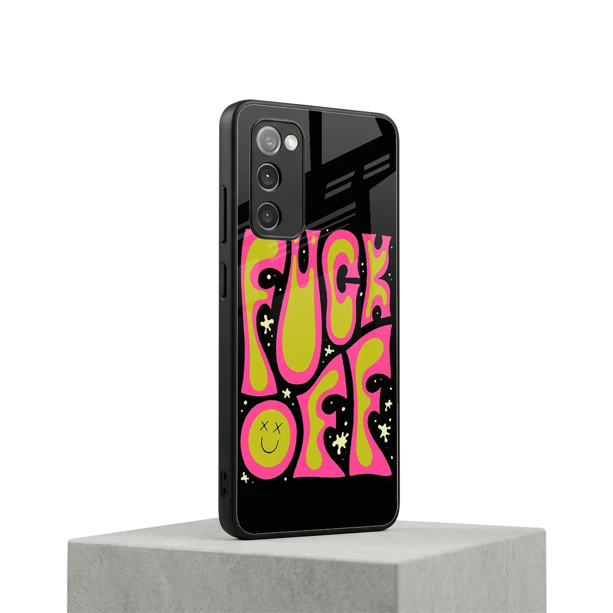 Buzz Off samsung galaxy s20 fe mobile cover | shockproof glass phone case